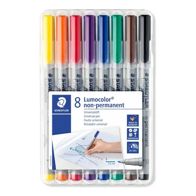 Staedtler Lumocolor Non-permanent Pen 316WP8 Fine 0.6 mm Line - Assorted Colours (Pack of 8)