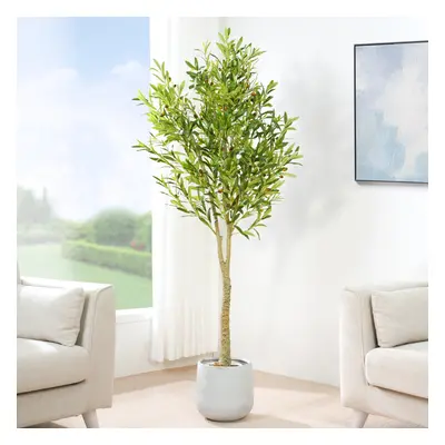 (160CM) Artificial Olive Tree with Plastic Planter & Moss