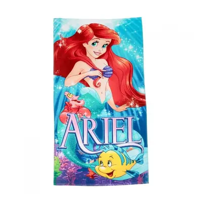 Disney Cotton The Little Mermaid Under the Sea Beach Towel, Blue