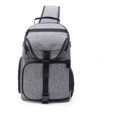 (Grey) Water-Resistant Anti-theft Shockproof Travel Carry Sling Bag Backpack for DSLR Camera Len