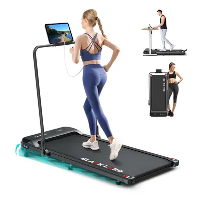 BLACK LORD Treadmill Walking Pad Incline Foldable handrail Black