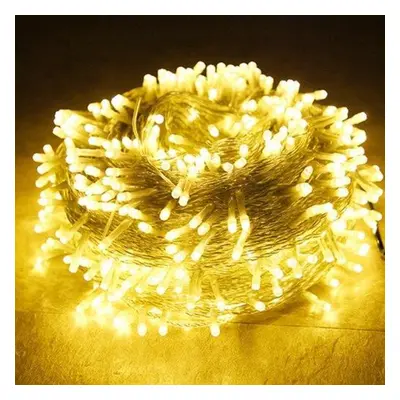 (yellow, 50m 400leds 220V EU) Christmas Lights 50m Decorative Led String Fairy Light Modes Garla