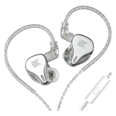 (white, microphone) Kz-dq6 Three -unit Dynamic Ring In -ear Headphones Hifi Line Control Noise R