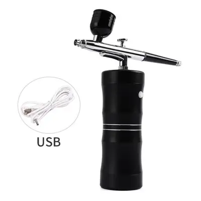 (black) 0.3mm Mini Air Compressor Kit Air-brush Paint Spray Gun Airbrush For Nail Art Tattoo Cra