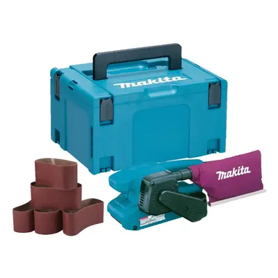 Makita 3" x 457mm Belt Sander 110v + Sanding Belts + Makpac Case