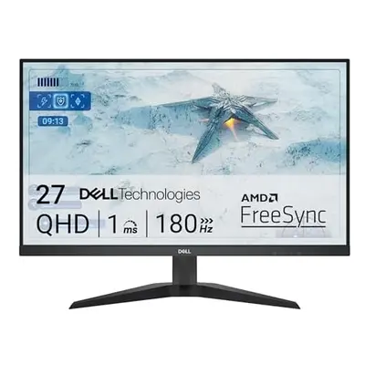 G2725D Inch QHD (2560x1440) Gaming Monitor, 180Hz, IPS, 1ms, AMD FreeSync, 99% sRGB, DisplayPort