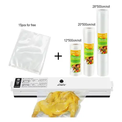 Atwfs Food Vacuum Sealer Packaging Packing Sealing Machine Vacuum Bag Food Saver Packer