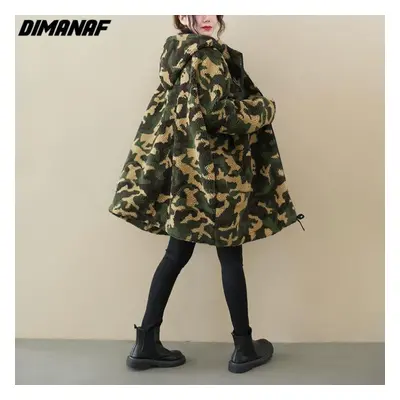 (green, XL) Dimanaf Women Coats New Plus Size Winter New Cashmere Jacket Coats Christmas Pattern