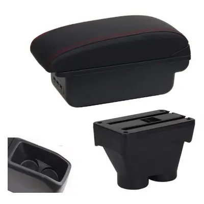 (black,red) For Peugeot Car Armrest Box Storage Accessories Retrofit Parts Interior Details Hold