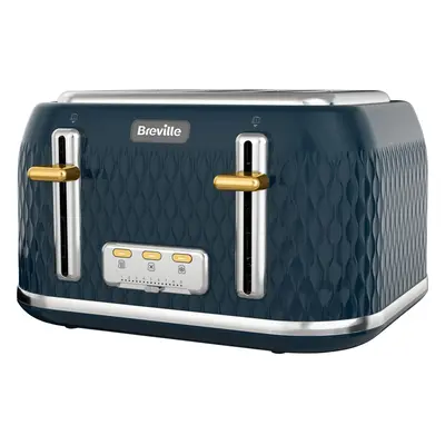 Breville Curve VTT965 Slice Toaster - Navy Blue / Gold