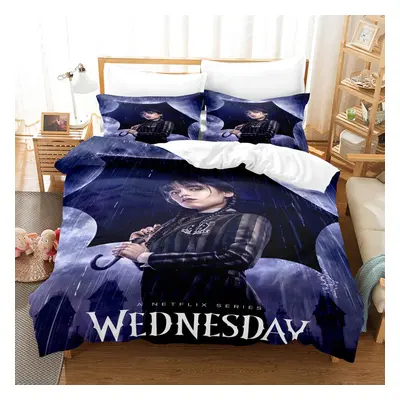 (Style 18, Double(200X200CM/3PCS)) Wednesday Bedding Single Double Duvet Cover UK