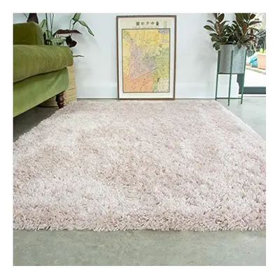 Pink Thick Shaggy Rug Blush Modern Durable Super Soft Fluffy Shag Rugs Living Room Area Bedroom 