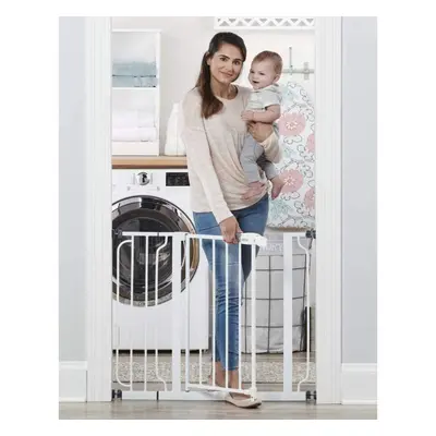 Regalo Easy Step Walk Thru Gate, White, Fits Spaces between inches and inches Wide