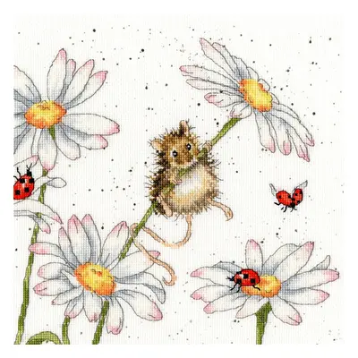 Daisy Mouse (XHD80) Cross Stitch Kit by Wrendale Designs