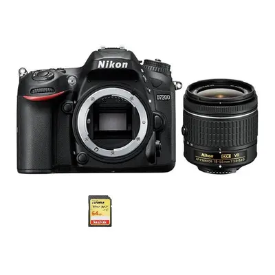 NIKON D7200 + AF-P DX 18-55mm F3.5-5.6G VR + 64GB SD card