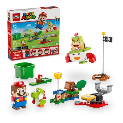 LEGO Super Mario Adventures with Interactive Mario Bowser Jr.s Clown Car Playset Vehicle Yoshi T