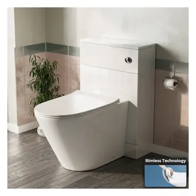 Back To Wall WC Toilet with Concealed Cistern Bathroom Unit