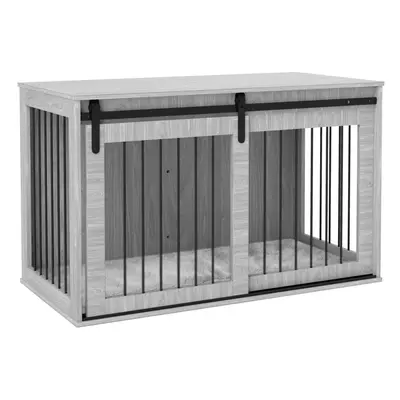 PawHut Dog Crate Furniture with Removable Cushion for XL-sized Dogs - Grey