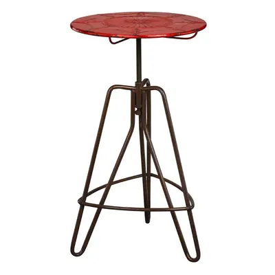 Premier Housewares Red Metal Artisan Table