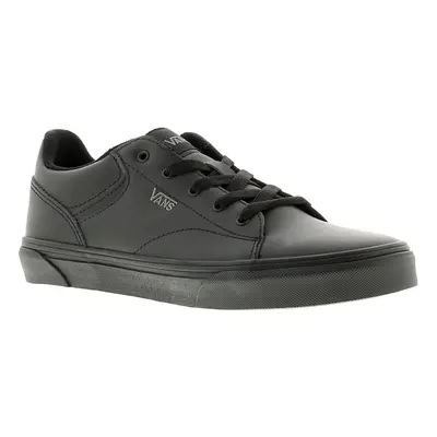 (5 (Adults')) Vans seldan leather older boys trainers black