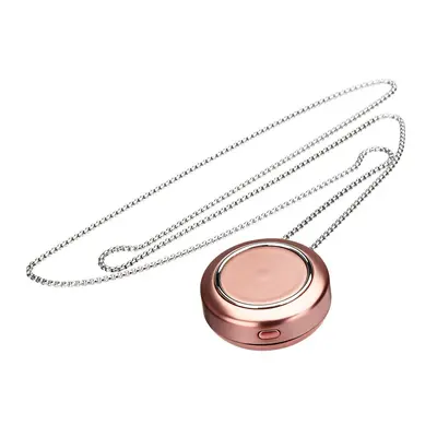 (Rose Gold) Wearable Air Purifier Necklace PM2.5 Haze Freshner Ionizer Negative Ion Generator Od