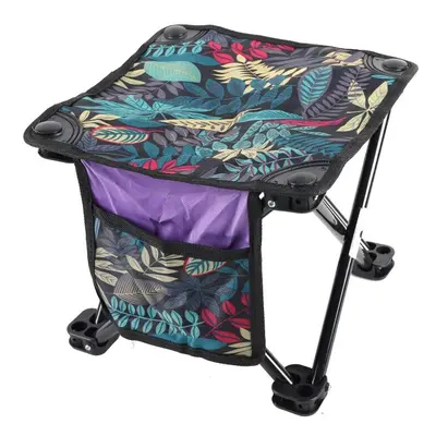 (purple) Outdoor Chair Camping Stool Folding Fishing Chair Conveniently Carry Seat Maximum Weigh