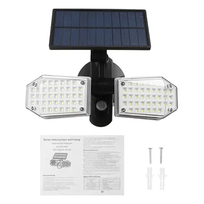 (78LED) 78SMD/130COB Solar Wall Light Waterproof Double Head Outdoor Garden Security Lamp