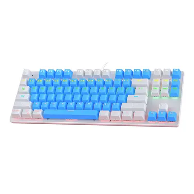 (Blue, Blue Switch) Mechanical Keyboard Keys TKL Layout USB Wired Detachable Panel Blue/Black Sw