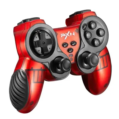 (Red) Wireless Game Controller for Computer Dual Vibration Gamepad for Android TV