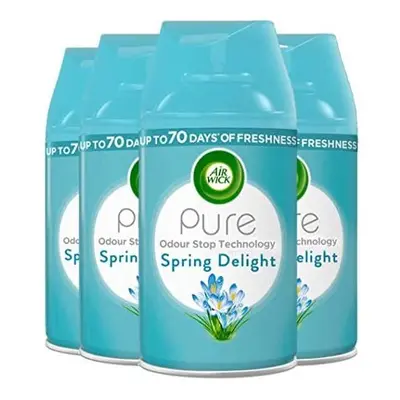 Air Wick Air Freshener Freshmatic Auto Spray Refill SPRING DELIGHT, Pack of 4, ml x 4, Last Up t