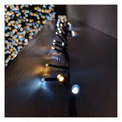 2000 LED 50m Indoor Outdoor Christmas Multi Function Mains Operated String Lights with Timer in 