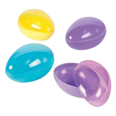 Large Easter Eggs, set of 12, each fillable plastic egg is inch long