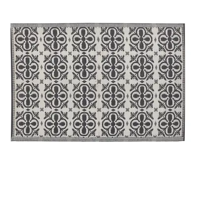 Outdoor Area Rug x cm Black and White NELLUR