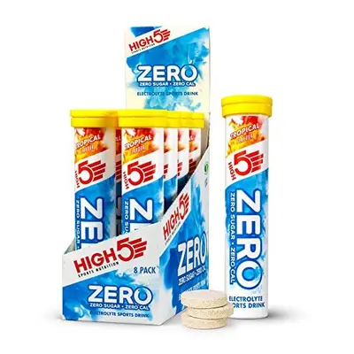 HIGH5 Zero Electrolyte Hydration Tablets Added Vitamin C (Tropical , Count (Pack of 8))