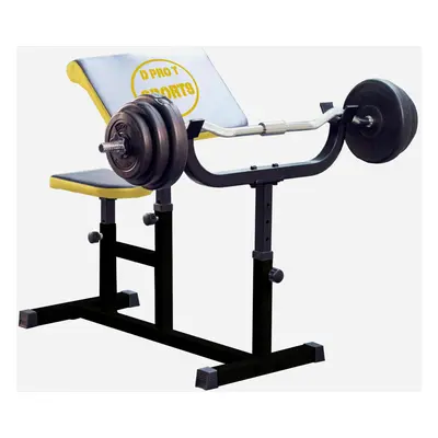 Heavy Duty Steel Preacher Curl Bench for Biceps & Barbell Workouts