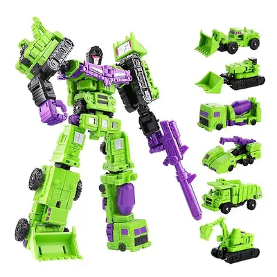 (Green) G1 Transformed Constructicon Devastator Set In 100% Complete Figures