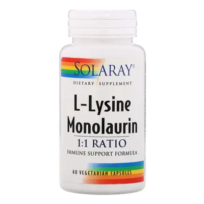 Solaray, L-Lysine Monolaurin 1:1 Ratio, Vegetarian Capsules