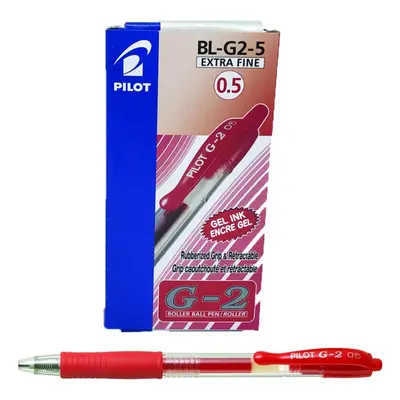 Pilot G205 Retractable Gel Rollerball 0.5 mm Tip (Box of 12) - Red