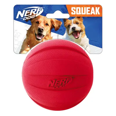 Nerf Dog Rubber Ball Dog Toy with Interactive Squeaker Lightweight Durable and Water Resistant I