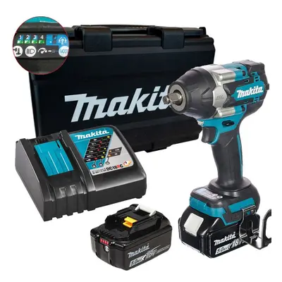 Makita DTW700RTE 18v LXT Brushless Impact Wrench 1/2" Drive Stage x 5ah