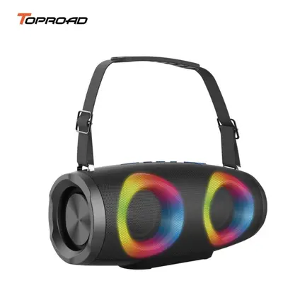 (black) Toproad Bluetooth Speakers Portable Wireless Stereo Bass Boombox Subwoofer Column Suppor