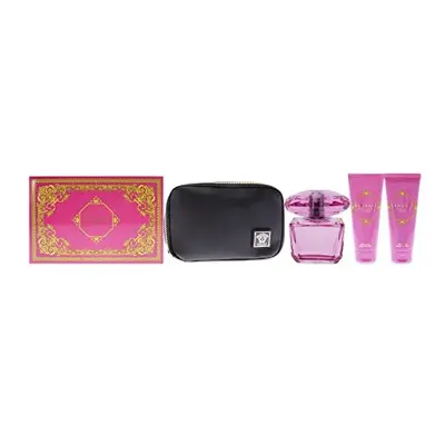 Versace Bright Crystal Absolu For Women Pc Gift Set 3oz EDP Spray, 3.4oz Shower Gel, 3.4oz Body 