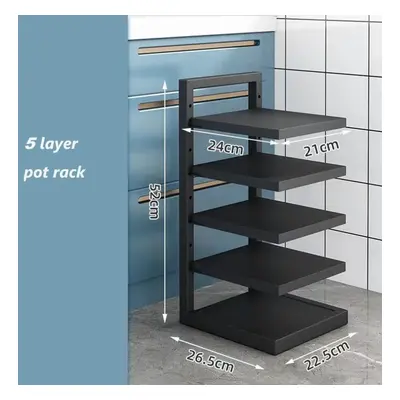 (black, layer) Pot Rack Storage Rack Kitchen Rack Under The Sink Cabinet Multi-layer Adjustable 