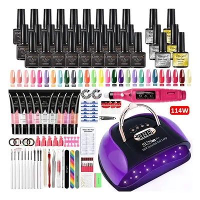 (as the picture) Nail Set Acrylic Nail Kit For Nail Extension Gel Nail Polish Set Quick Building