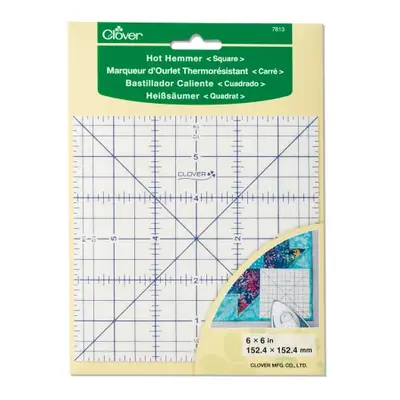 Square Hot Hemmer, Heat Resistant Ruler for Dry & Steam Iron, Quilt Blocks, Hemming, x 152.4 x 1