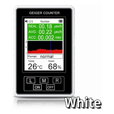 (white) Br-9b Xr-1 Pro Nuclear Radiation Detector Lcd Display Screen Geiger Counter Personal Dos