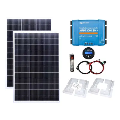 Victron 300w Mono Solar Panel Kit MPPT Smart Charging Controller Mounts& Monitor