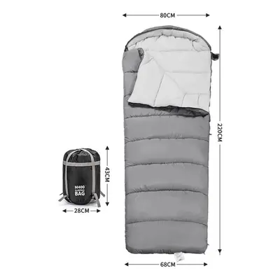 (grey, 1.8KG) Double Persons Sleeping Bags For Adults Cold Weather Degrees C- -18 Degrees C Cold