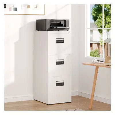 3-Drawer Vertical File Cabinet with Interlock