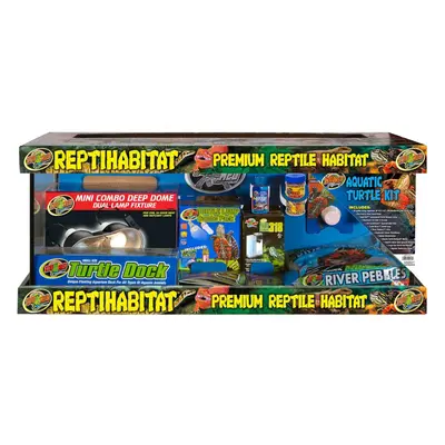 (Kit 20gal (76x30x30cm)) ZooMed Reptihabitat Turtle Complete Kit Aquatic Terrapin Kit 20gal